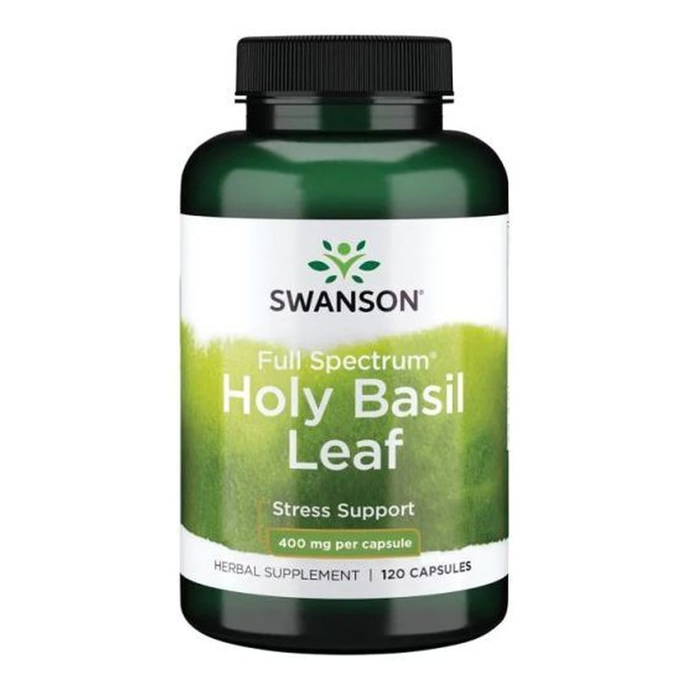 Swanson Holy Basil Leaf 400mg for Immunity and Calm Support 120 Capsules