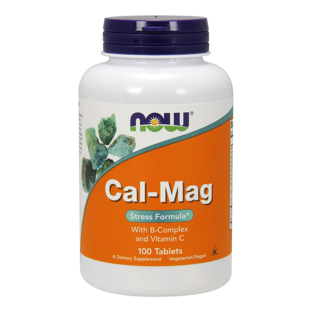 NOW Foods Cal-Mag Stress Formula with B-Complex and Vitamin C Supplement For Stress and Energy 100 Tablets