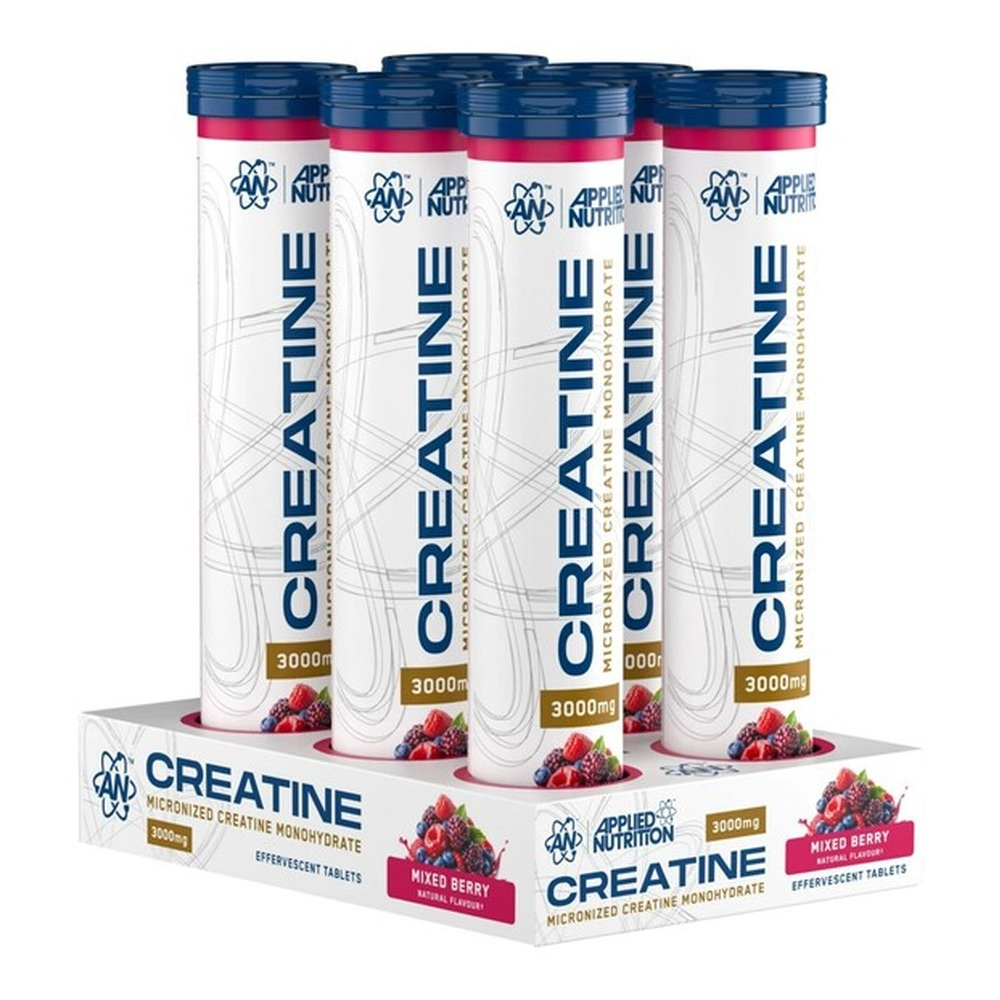 Creatine Monohydrate Effervescent Tablets, Mixed Berry - 6 x 16 tabs