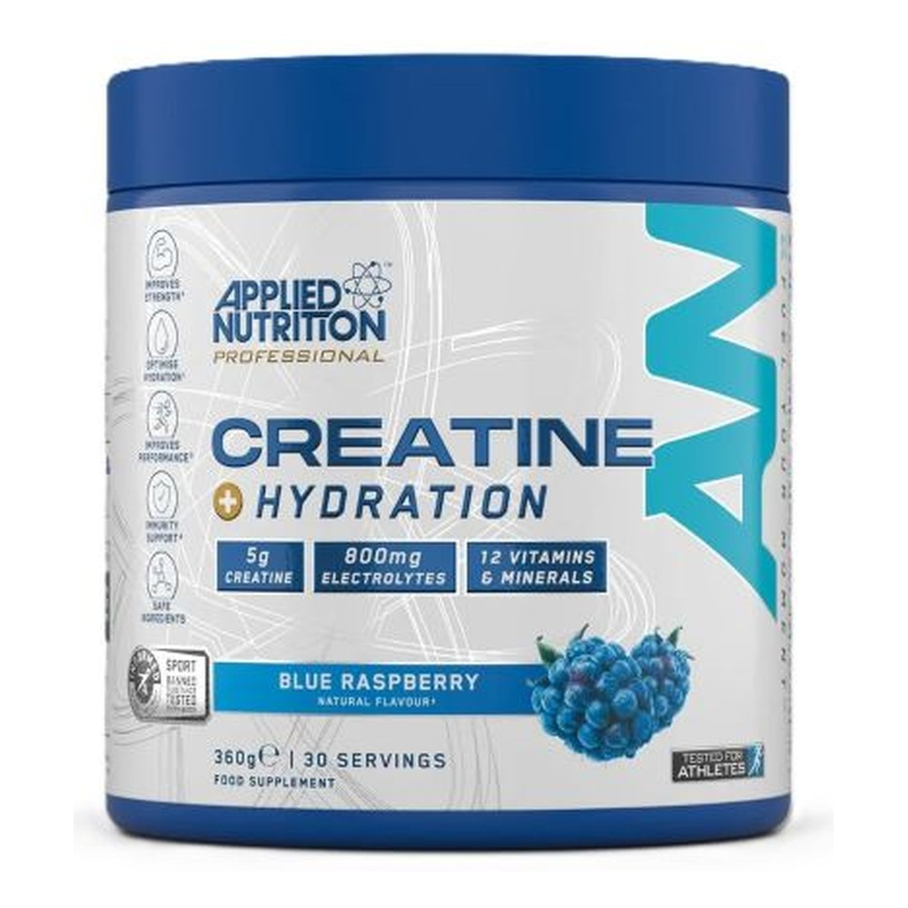 Applied Nutrition Creatine Hydration Blue Raspberry For Strength Endurance and Hydration 360g