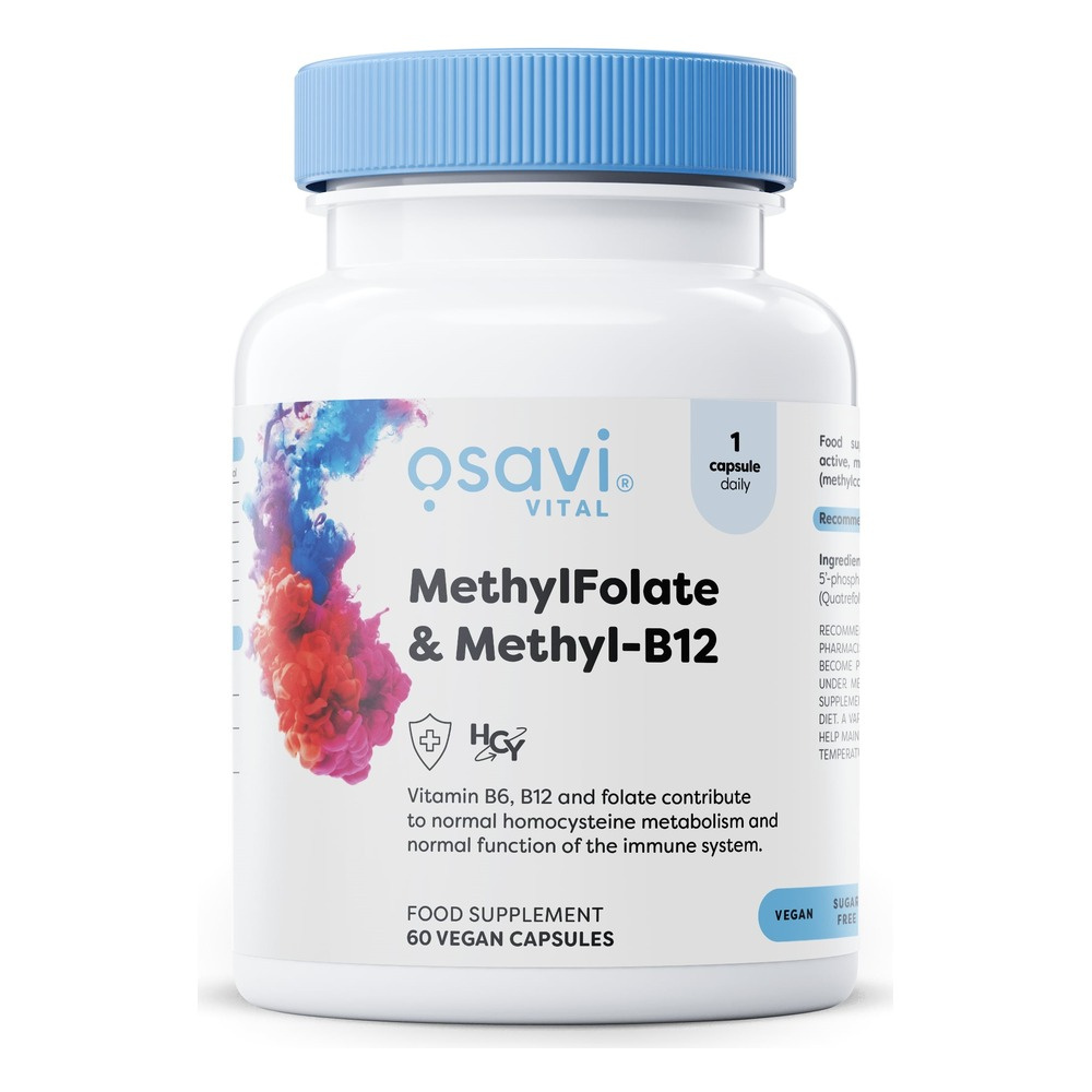 Osavi MethylFolate and Methyl B12 for methylation support 60 vegan caps