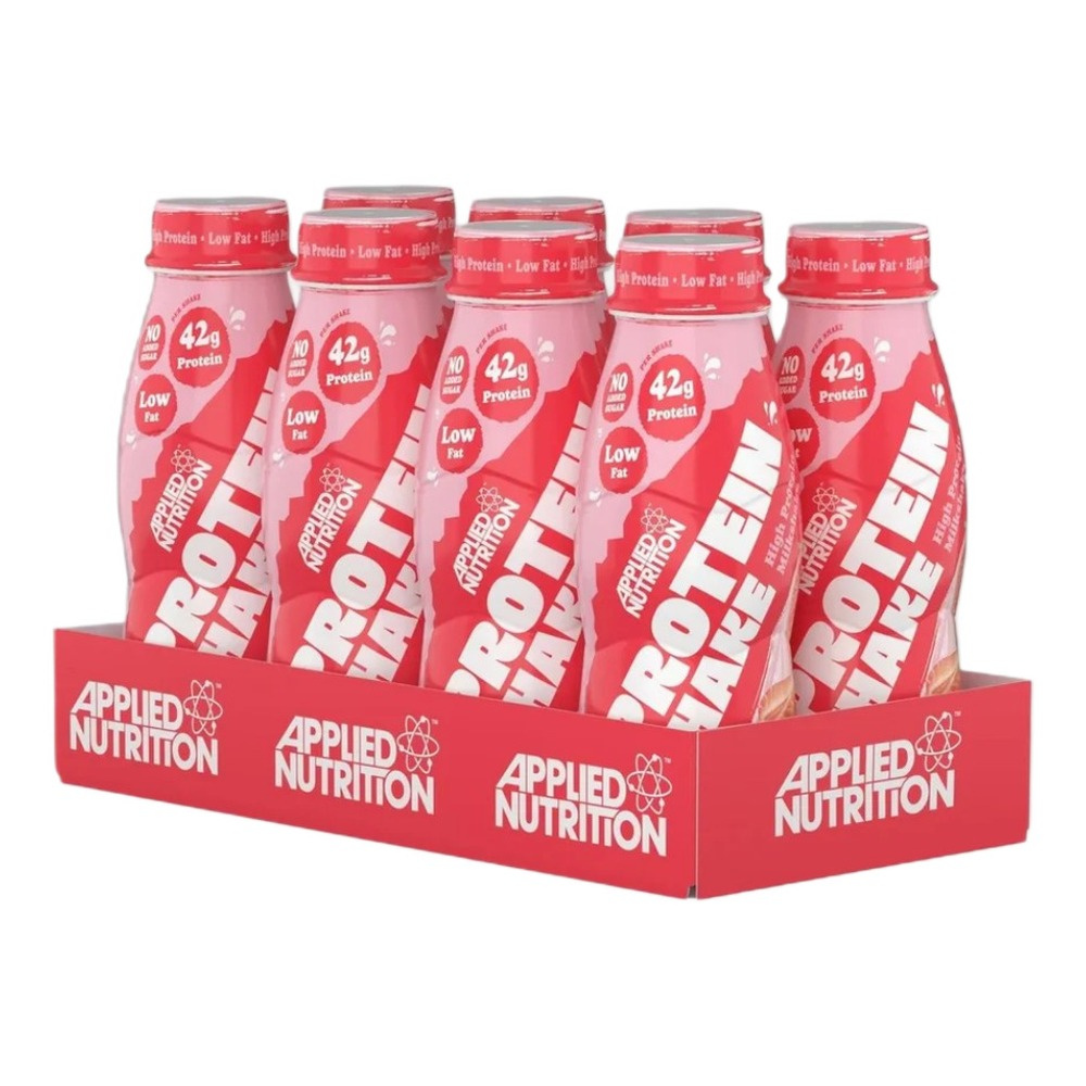High Protein Shake, Strawberries & Cream - 8 x 500 ml.