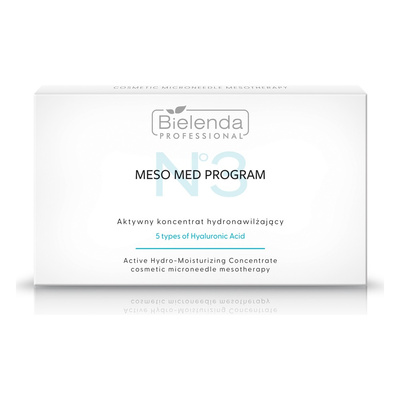 Bielenda Professional Meso Med Program Active Hydrating Concentrates with 5 Forms of Hyaluronic Acid 10x3ml
