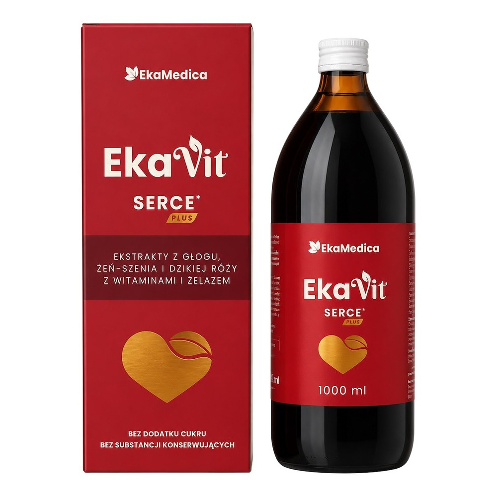 EkaMedica Ekavit Serce Plus Vital Tonic with Hawthorn and Ginseng 1000ml