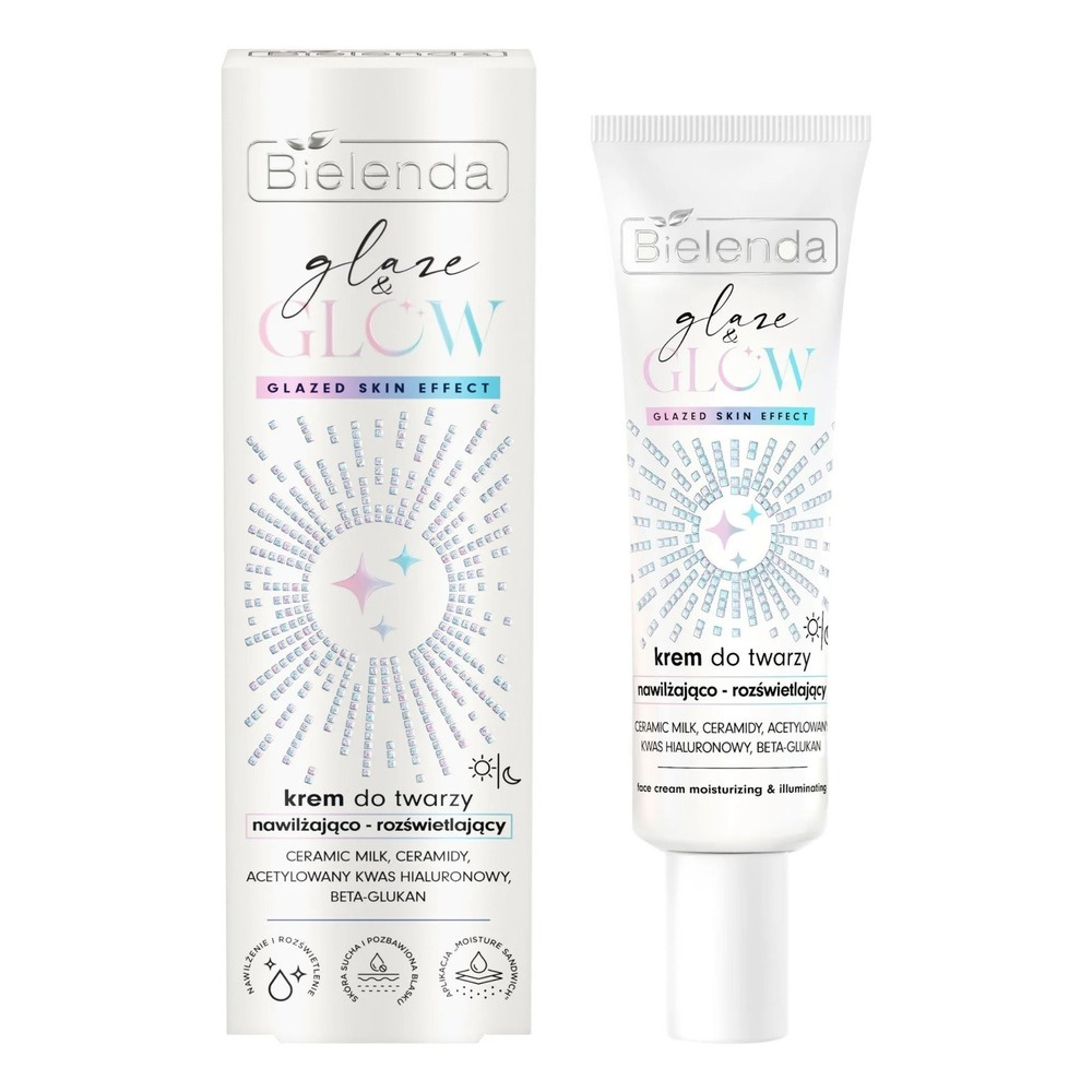 Bielenda Glaze & Glow Moisturizing and Brightening Cream Glazed Skin 50ml