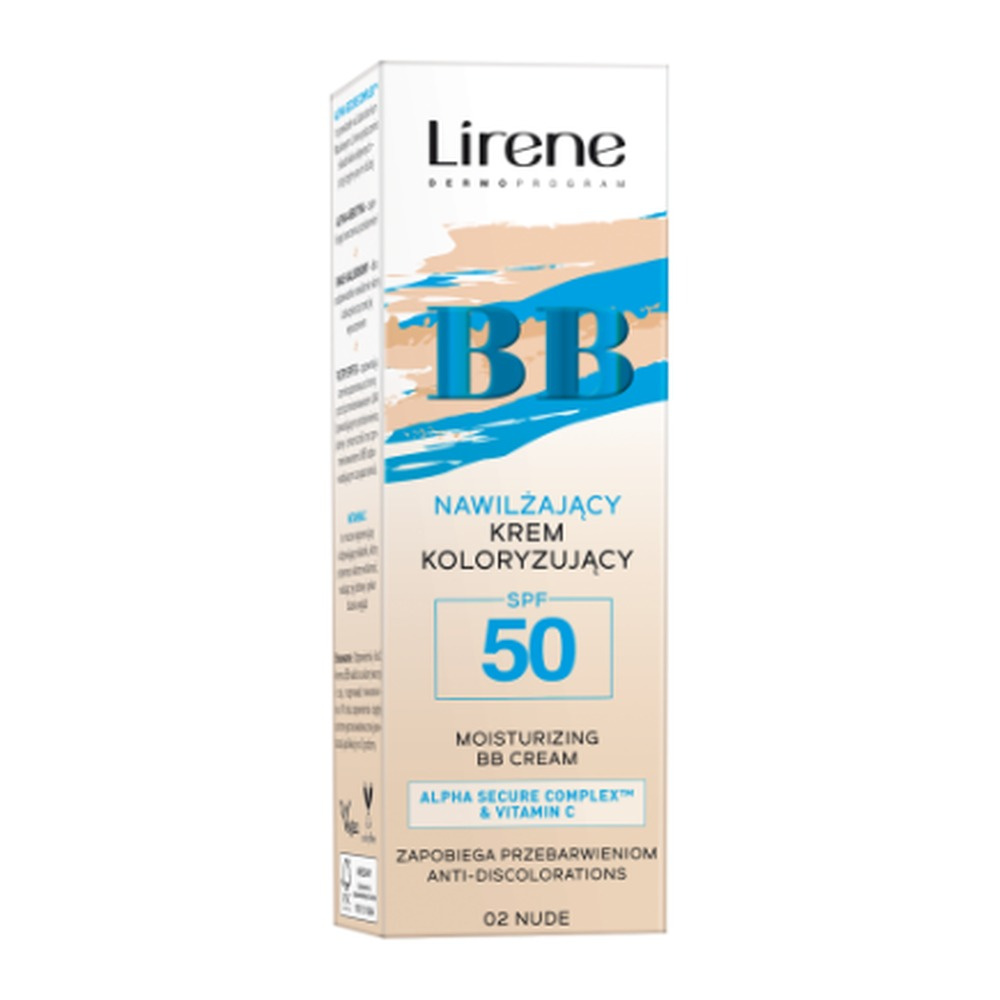 Lirene BB Moisturizing Color Cream SPF50 No. 02 Nude 30ml