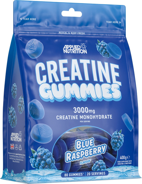 Applied Nutrition Creatine Gummies Blue Raspberry Creatine Monohydrate For Workout Performance 80 Gummies