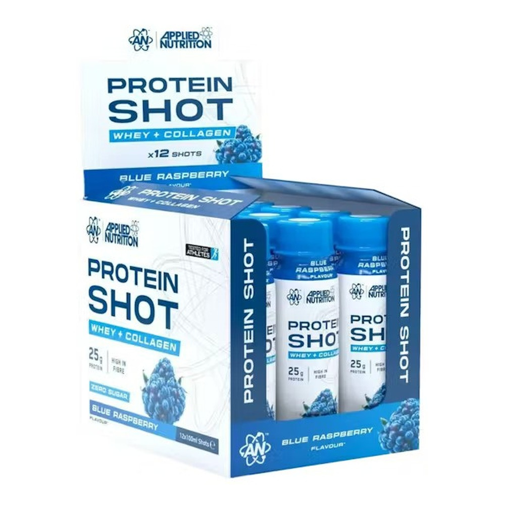 Protein Shot, Blue Raspberry - 12 x 100 ml.