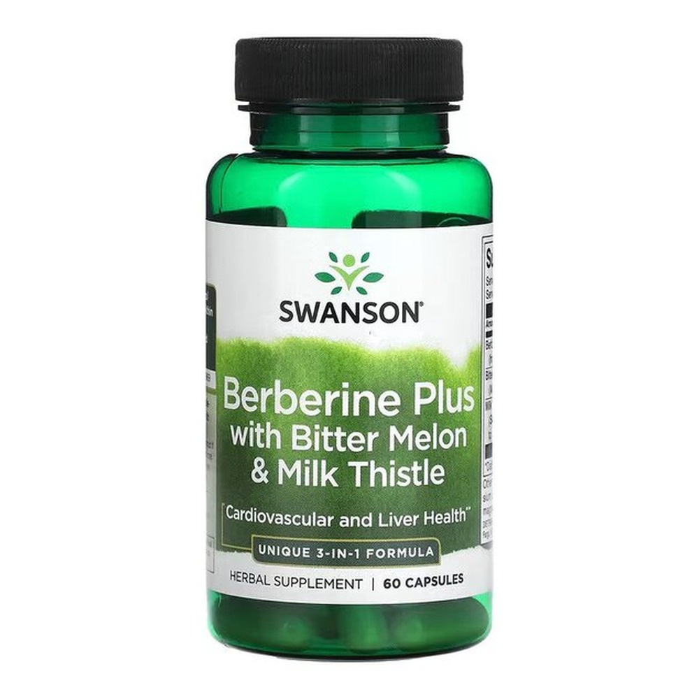 Swanson Berberine Plus with Bitter Melon & Milk Thistle - 60 caps
