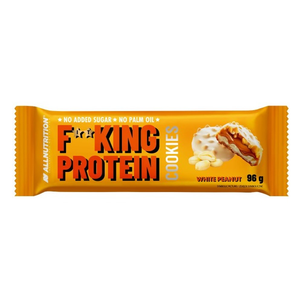 Allnutrition Fitking Protein Cookies White Peanut a No Sugar Snack 6 Cookies