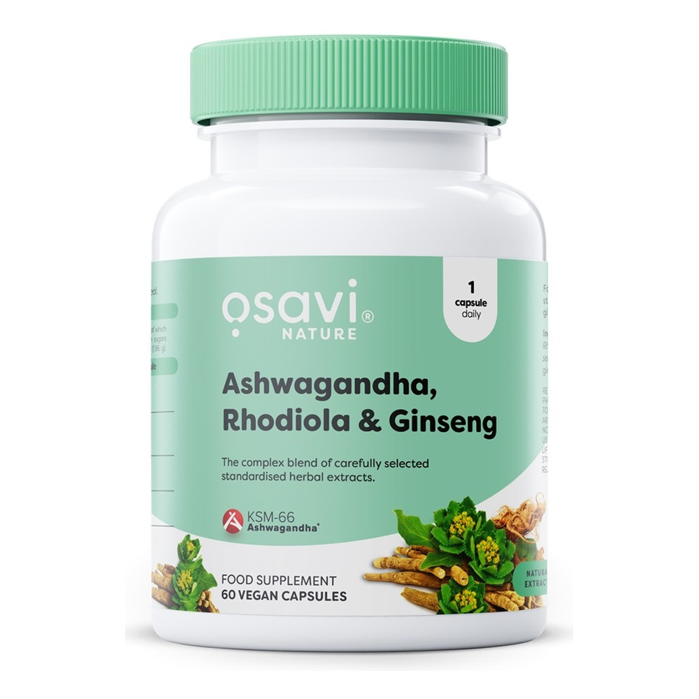 Osavi Ashwagandha Rhodiola and Ginseng 60 vegan caps