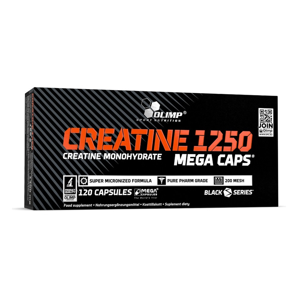 Olimp Creatine 1250 Mega Caps Creatine Monohydrate for Strength and Endurance 120 Capsules