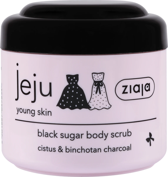 Ziaja Jeju Young Skin Black Sugar Body Peeling Mango Coconut Papaya 200ml Best Before 30.11.25
