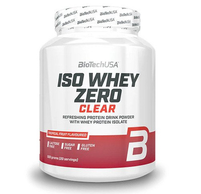 BioTechUSA Iso Whey Zero Clear Tropical Fruit Whey Protein Isolate For Muscle Growth 500g