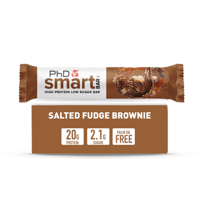PhD Smart High Protein Low Sugar Bar Salted Fudge Brownie 64g