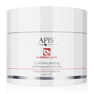 Apis Raspberry Glow Sugar Peeling with Freeze-Dried Raspberries for All Skin Types 220g