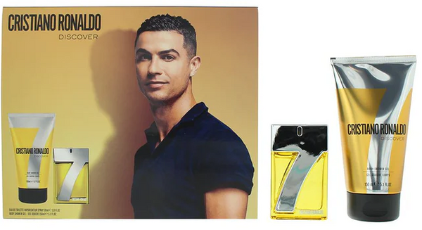 Cristiano Ronaldo CR7 Discover Gift Set 100ml EDT + 150ml Shower Gel + 150ml Body Spray for Men 1 Piece