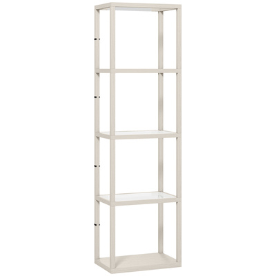 HOMCOM Four-Shelf Floor Lamp - Bleached Oak
