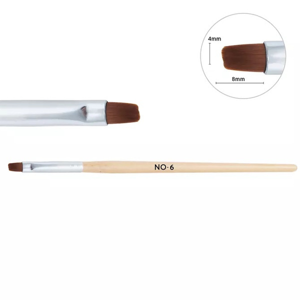 Neonail Wooden Gel Brush No. 6 1 Piece