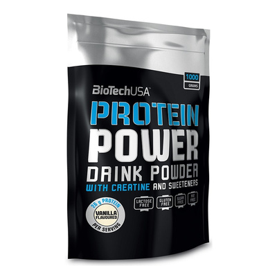 BioTechUSA Protein Power Protein Supplement with Creatine Strawberry Banana 1000g