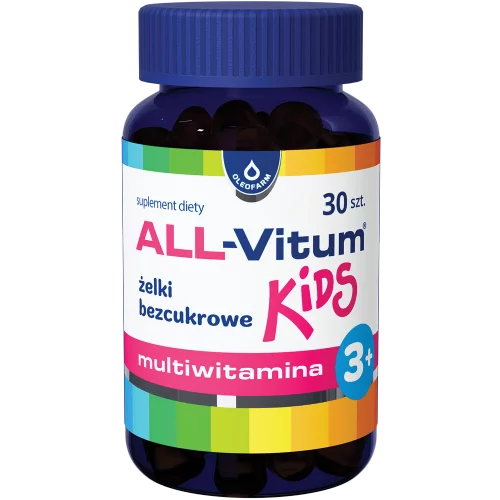 Oleofarm All Vitum Kids Multivitamin for Children 3+ in Sugar-Free Jellies 30 Pieces