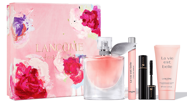 Lancôme La Vie Est Belle Gift Set 50ml EDP + 10ml EDP + 50ml Body Lotion + 2ml Black Hypnôse Mascara Set for Women 1 Piece