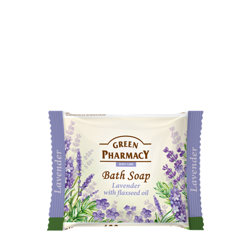 Green Pharmacy Bath Soap with Lavender and Flaxseed Oil 100g