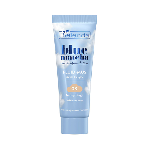 Bielenda Blue Matcha Moisturizing Fluid-Mousse 03 Sunny Beige 30g