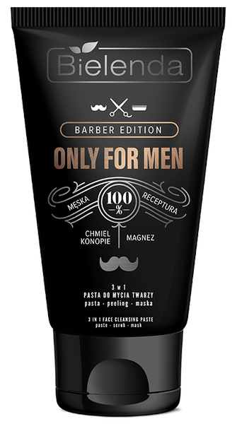 Bielenda Only for Men Barber Edition Face Cleansing Paste Peeling Mask 3in1 150g