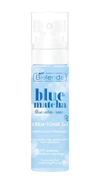 Bielenda Blue Matcha Water Moisturizing and Toning Cream for All Skin Types 75ml