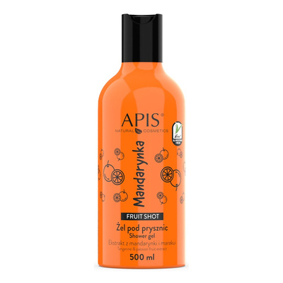 Apis Fruit Shot Shower Gel with Freeze-Dried Mandarin 500ml