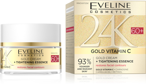 Eveline 24K Gold Vitamin C Golden Cream + Tensing Essence 60+ 50ml
