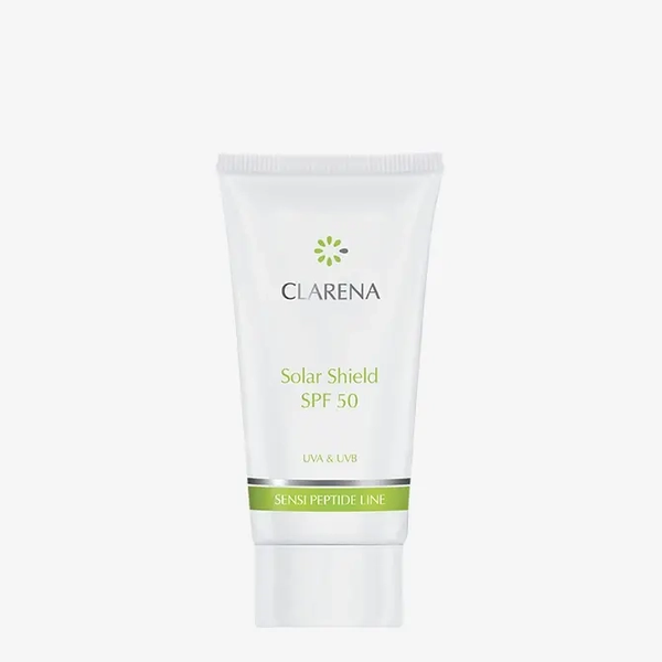 Clarena Sensi Peptide Line Solar Shield Protective Sunscreen SPF50 for Sensitive Skin Prone to Discoloration 30ml