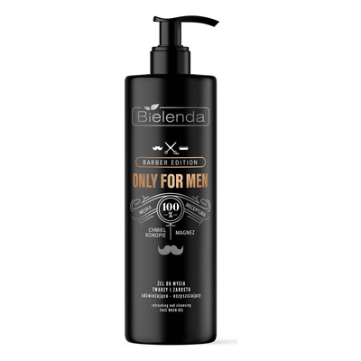 Bielenda Only for Men Barber Edition Refreshing and Cleansing Facial and Beard Wash Gel 190g