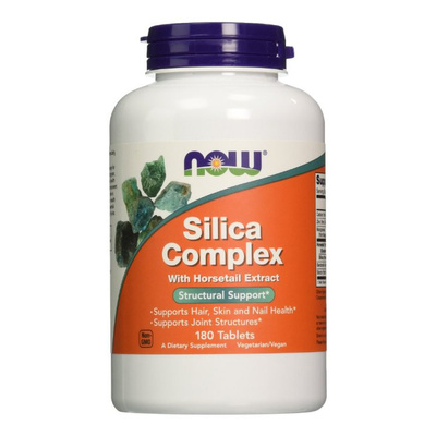 Now Foods Silica Complex with Horsetail Extract Supports Healthy Hair Skin and Nails 180 Tablets