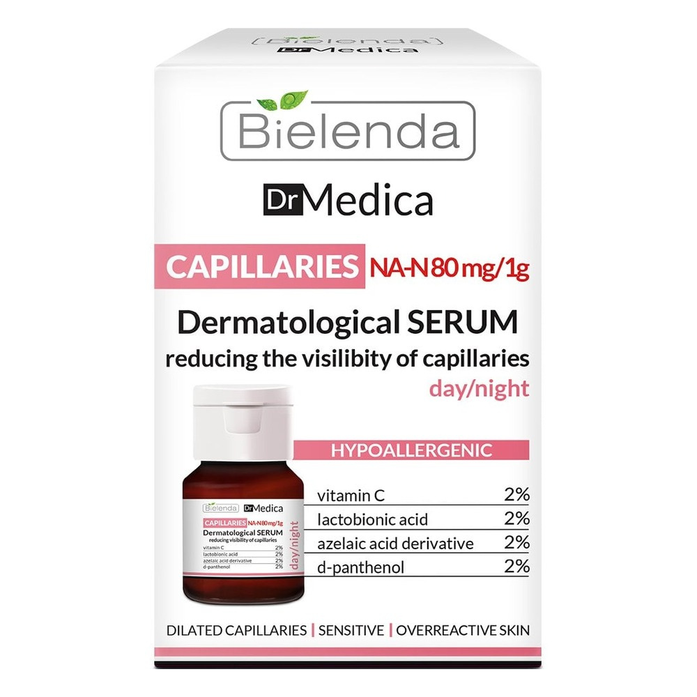 Bielenda Capillary Skin Dermatological Anti Redness Face Serum for Day and Night 30ml