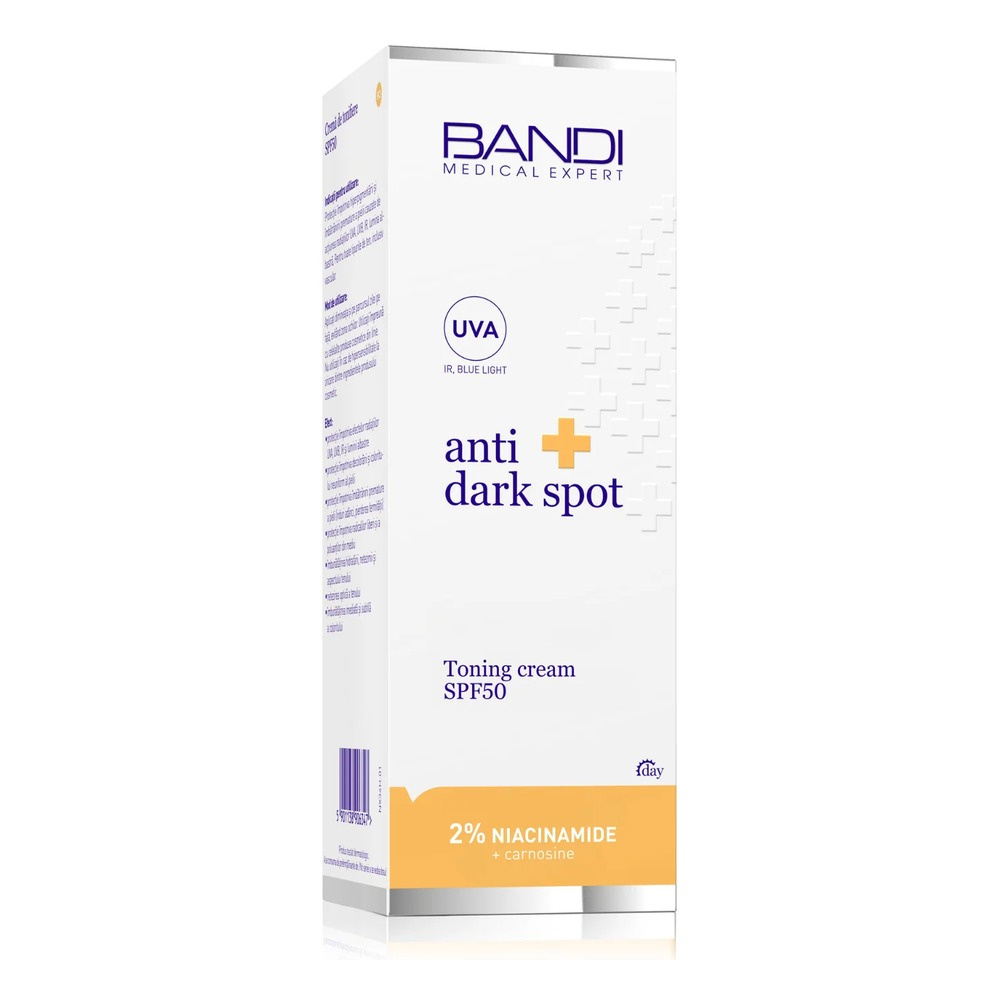 Bandi Anti Dark Spot Toning Cream with SPF50 for Uneven Skin Tone 50ml