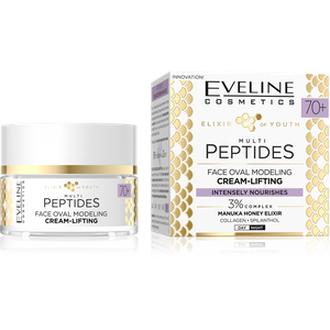 Eveline Elixir Of Youth Multi Peptides Modeling Face Oval Cream-Lifting for Mature Skin 70+ 50ml