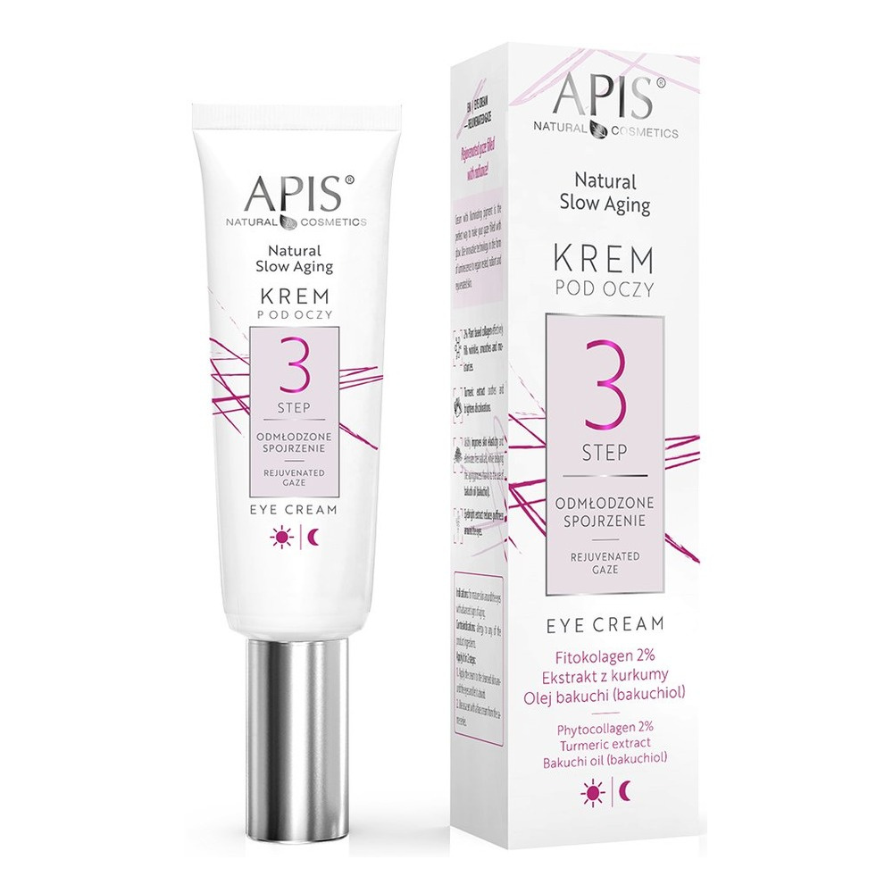 Apis Natural Slow Aging Step 3 Eye Cream Rejuvenating Look 15ml