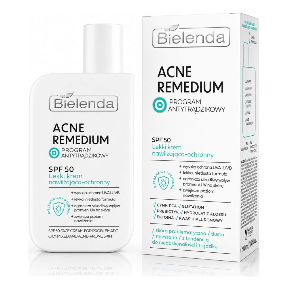 Bielenda Acne Remedium SPF 50 Light Moisturizing and Protective Cream 40ml