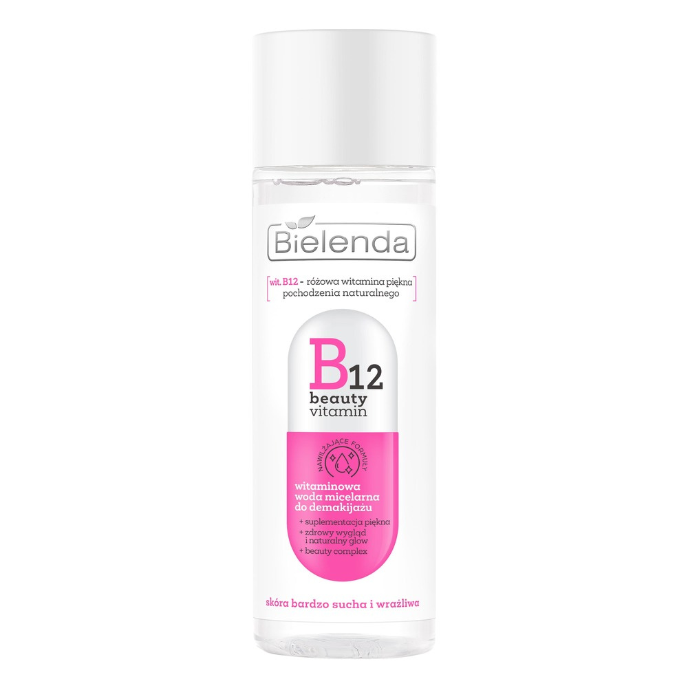 Bielenda B12 Beauty Vitamin Micellar Water Makeup Removal for Very Dry and Sensitive Skin 200ml Best Before 31.10.26