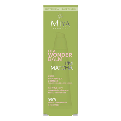 Miya myWONDERBALM I'm matcha, Balancing cream with matcha, 75ml