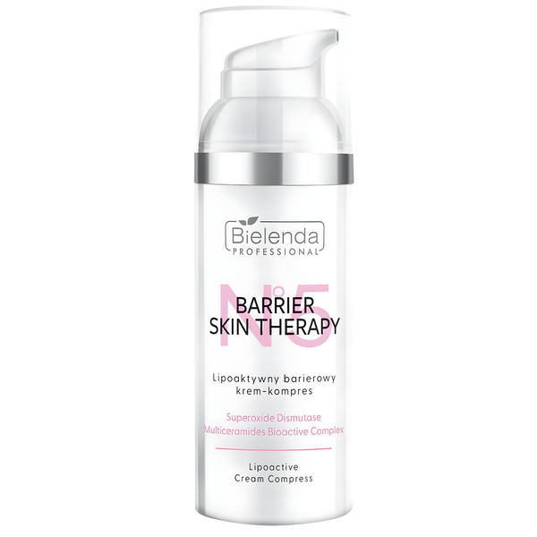 Bielenda Professional Barrier Skin Therapy Lipoactive Barrier Cream Compress for Face & Body with Superoxide Dismutase and Ectoine 50ml