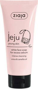 Ziaja Jeju Young Skin White Face Soap with Hint Mango Coconut Papaya for All Skin Types Vegan 75ml