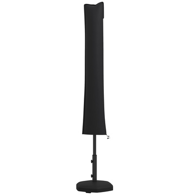 Outsunny Parasol Cover, Cantilever Umbrella Cover for 2-3.5 m Parasols, 420D Oxford Fabric Banana Umbrella Protector with Zipper for Outdoor Garden, Patio, Black