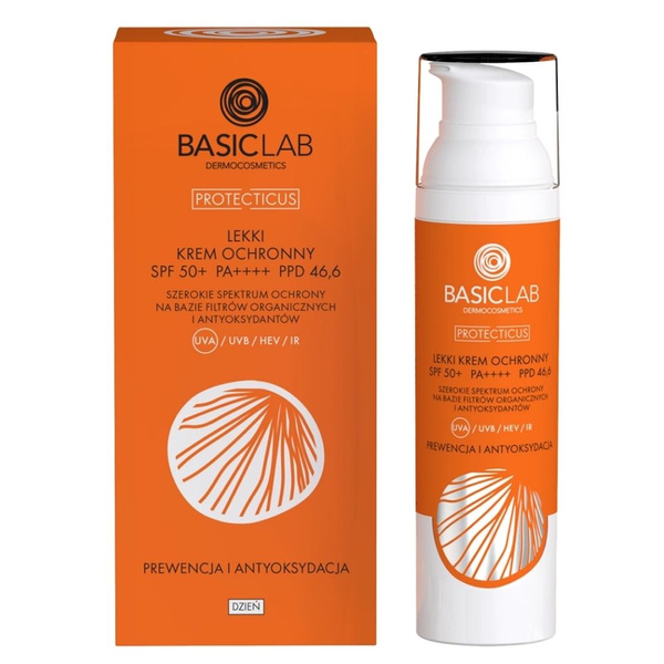 BasicLab Dermocosmetics Protecticus Light Protective Emulsion SPF 50+ Broad Spectrum Antioxidant Protection 75ml