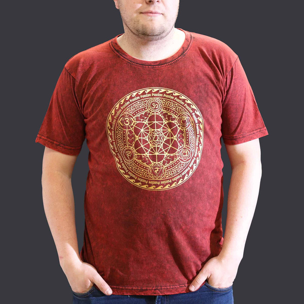 XLarge Stone Washed T-Shirt - Chakra - Maroon