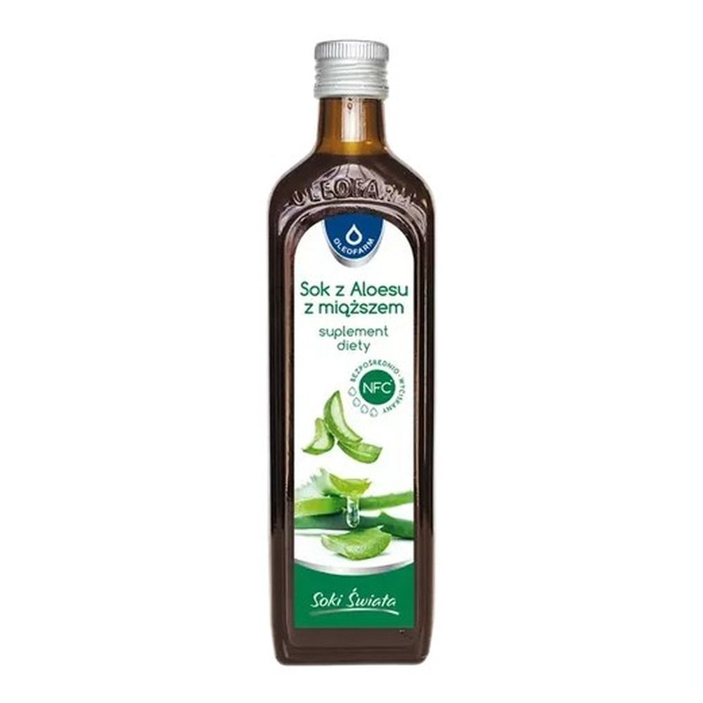 Oleofarm World's Juices Aloe Vera Juice with Pulp for Immunity and Digestion 500ml