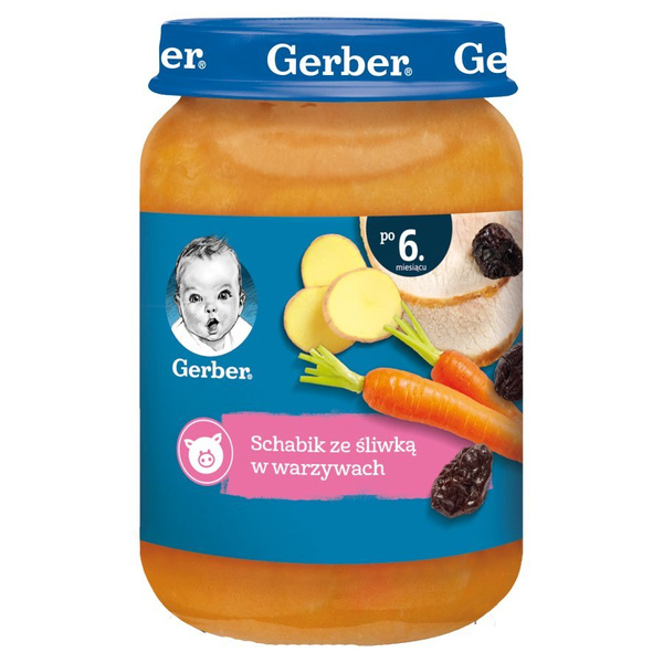 Gerber Pork with Plum and Vegetables for Babies after 6 Months 190g