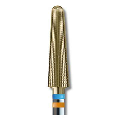 IQ Nails Magic ReFresh Tungsten Carbide Nail Drill Bit Cone Shape Standard Cross Cut 6mm ZRN Coating 221RLM HP.040 1 Piece